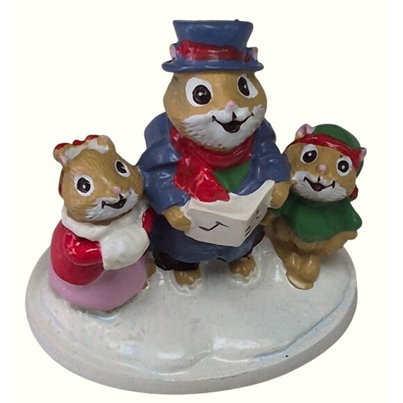Avon Forest Friends Carolling Trio Mini Figurine The Gift Collection - Picture 2 of 7